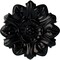 Ekena Millwork Emery Leaf Ceiling Medallion, Hand-Painted Jet Black, 7 5/8"OD x 1"P CM07EMBLF - alternate 1